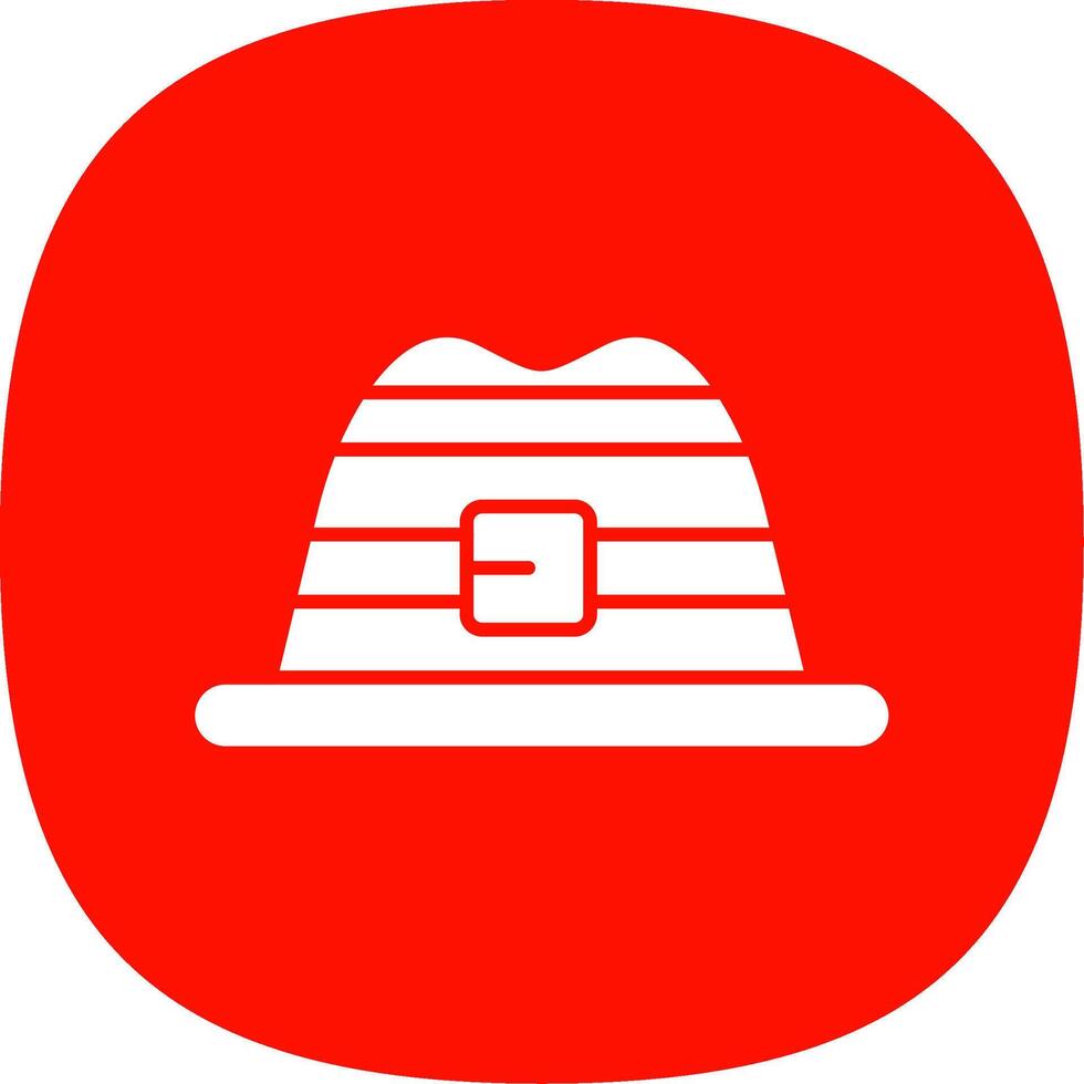 Hat Glyph Curve Icon vector