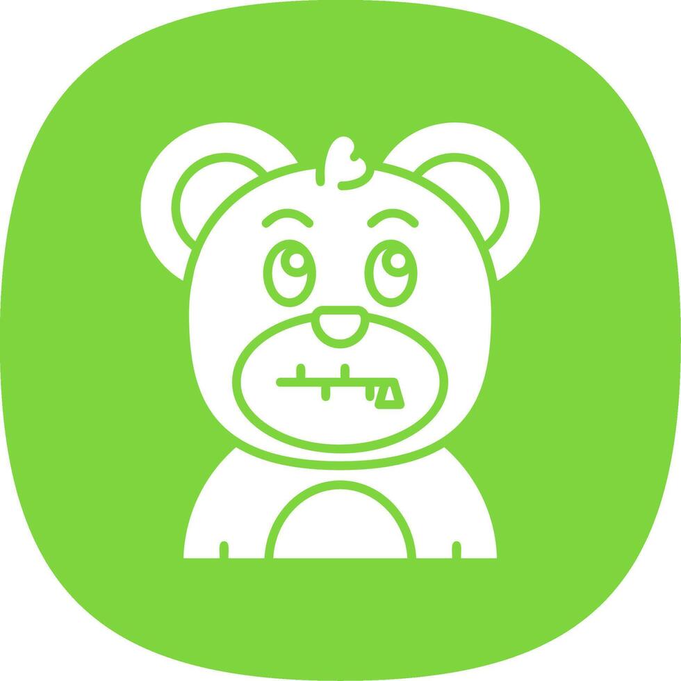 Zipped Glyph Curve Icon vector