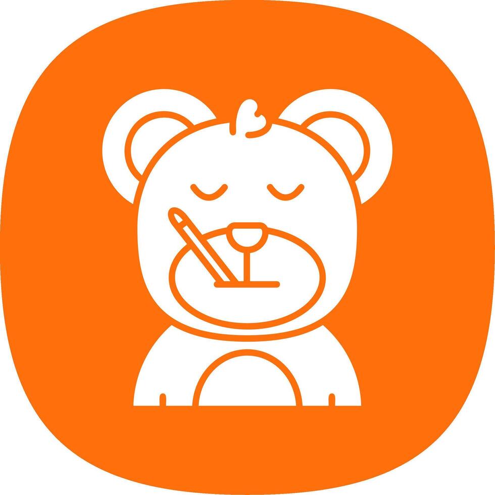 Sick Glyph Curve Icon vector