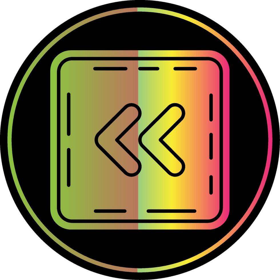 Chevron Glyph Due Color Icon vector