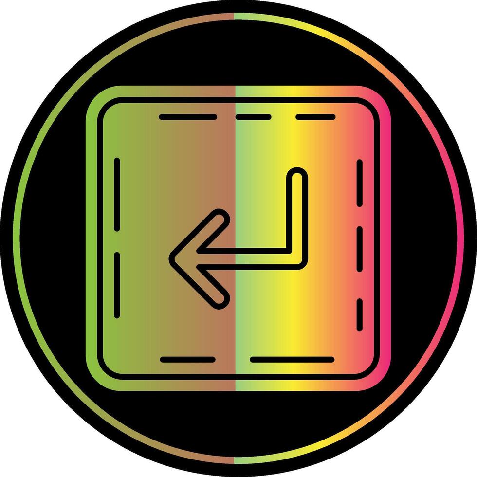 Turn Glyph Due Color Icon vector