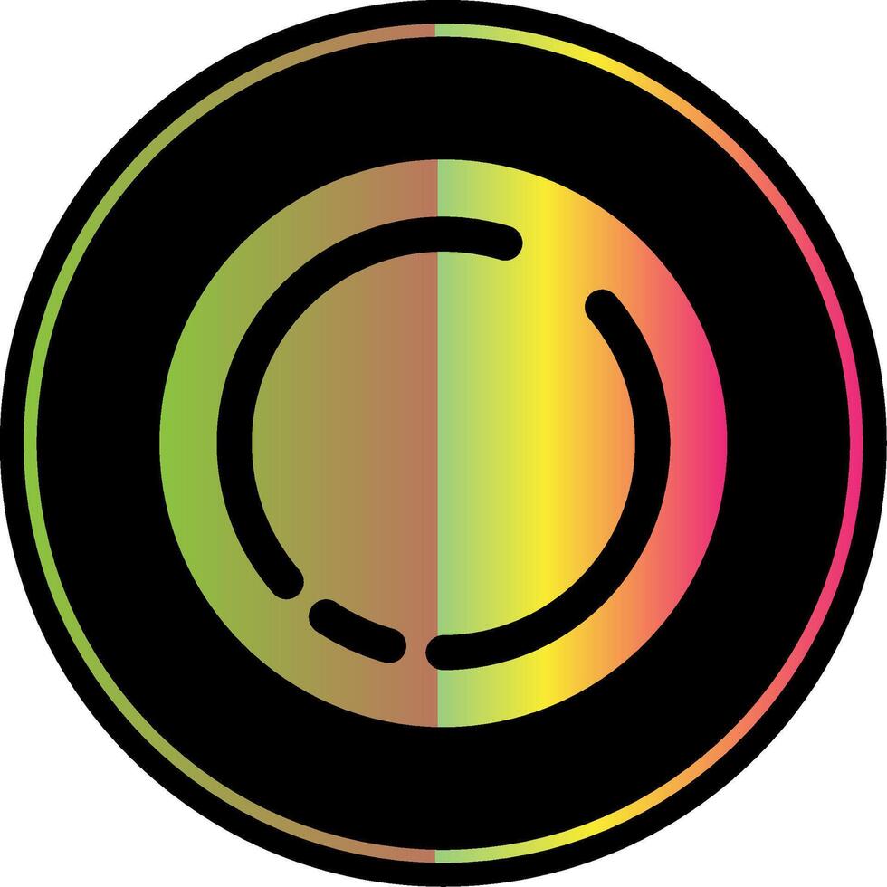 Circle Glyph Due Color Icon vector