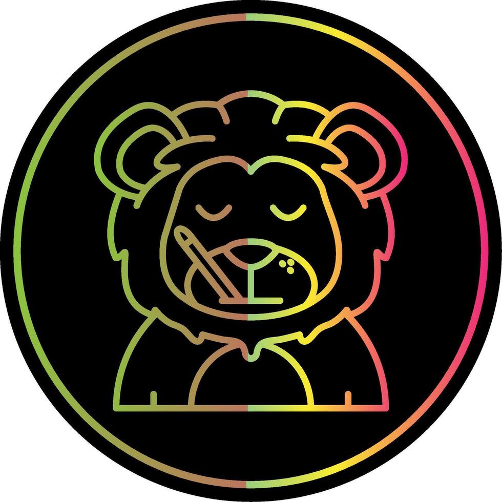 Sick Line Gradient Due Color Icon vector