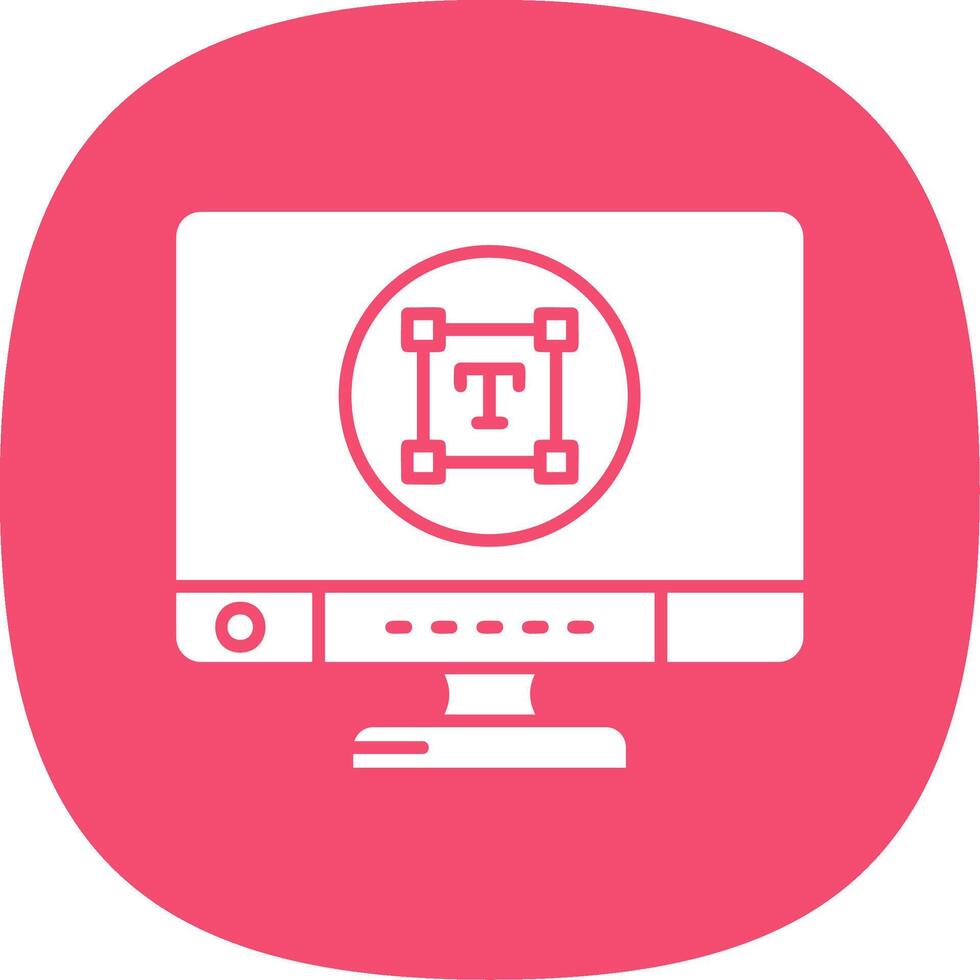 Type Glyph Curve Icon vector