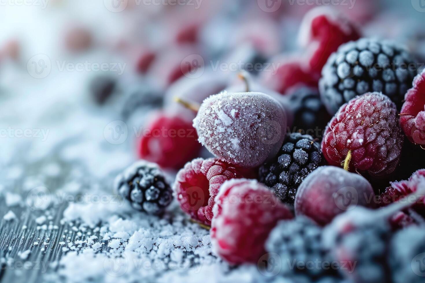 AI generated Frozen berries  a summary of key concepts photo