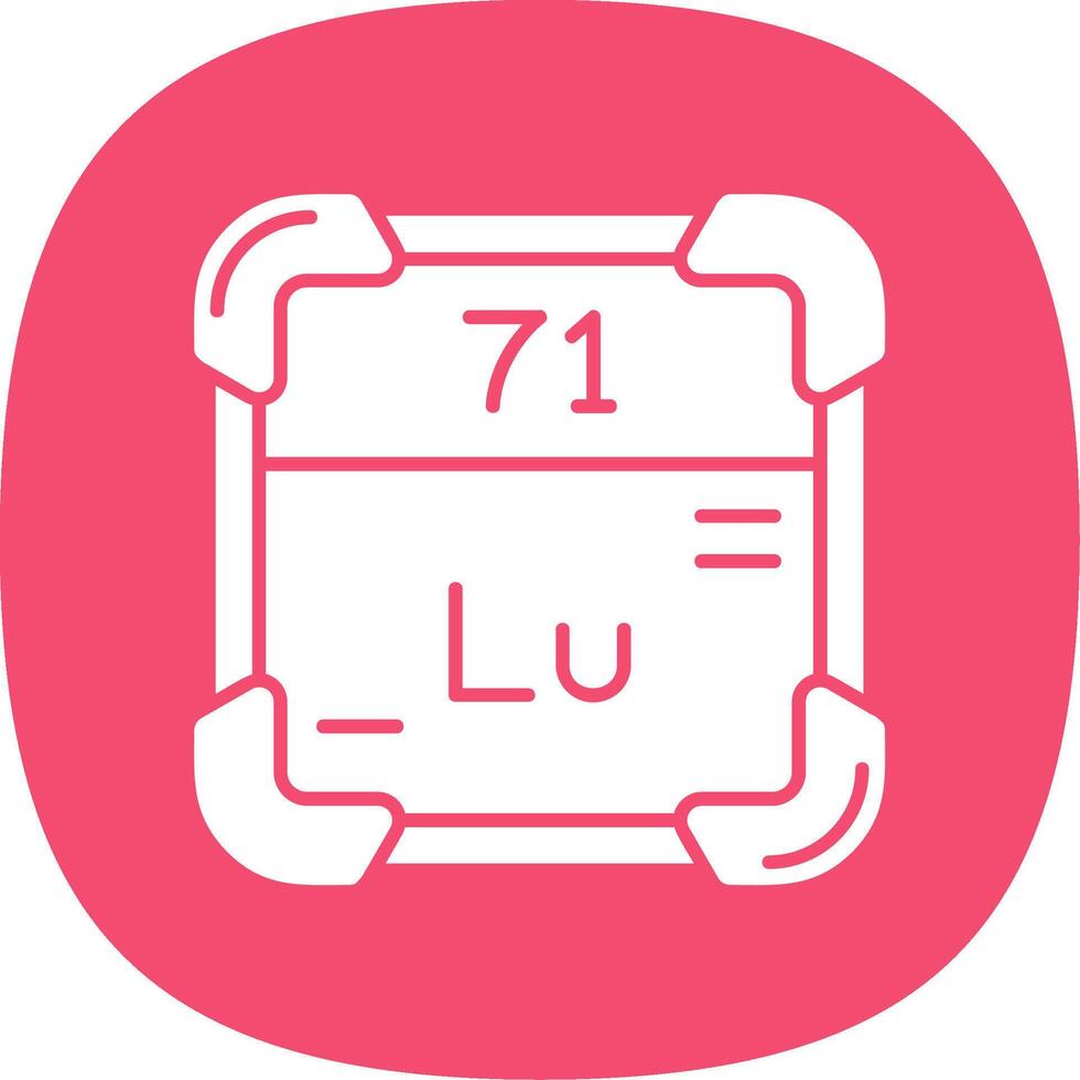 Lutetium Glyph Curve Icon vector