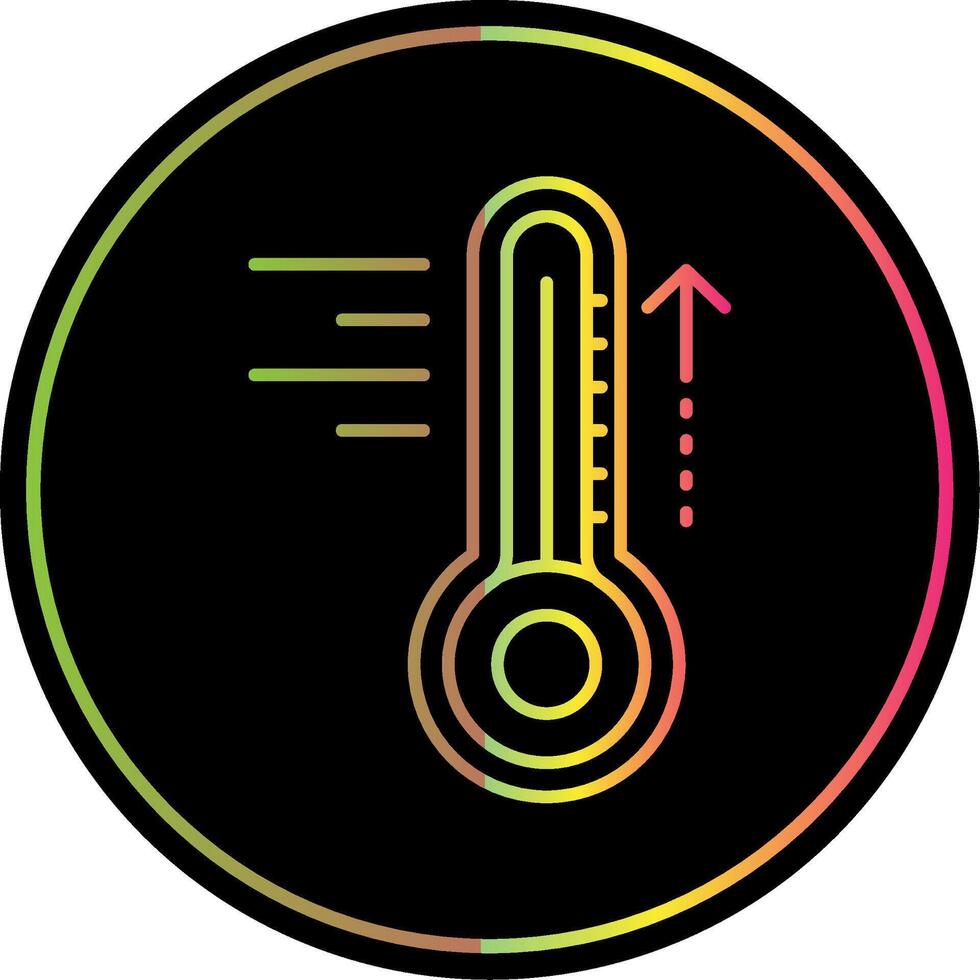 Hot Line Gradient Due Color Icon vector