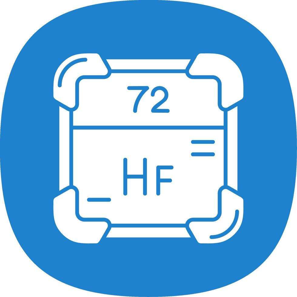 Hafnium Glyph Curve Icon vector