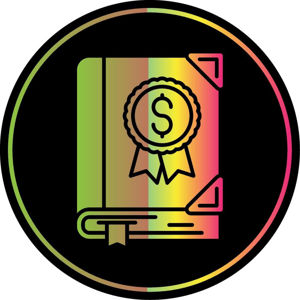 Valuable Glyph Due Color Icon vector
