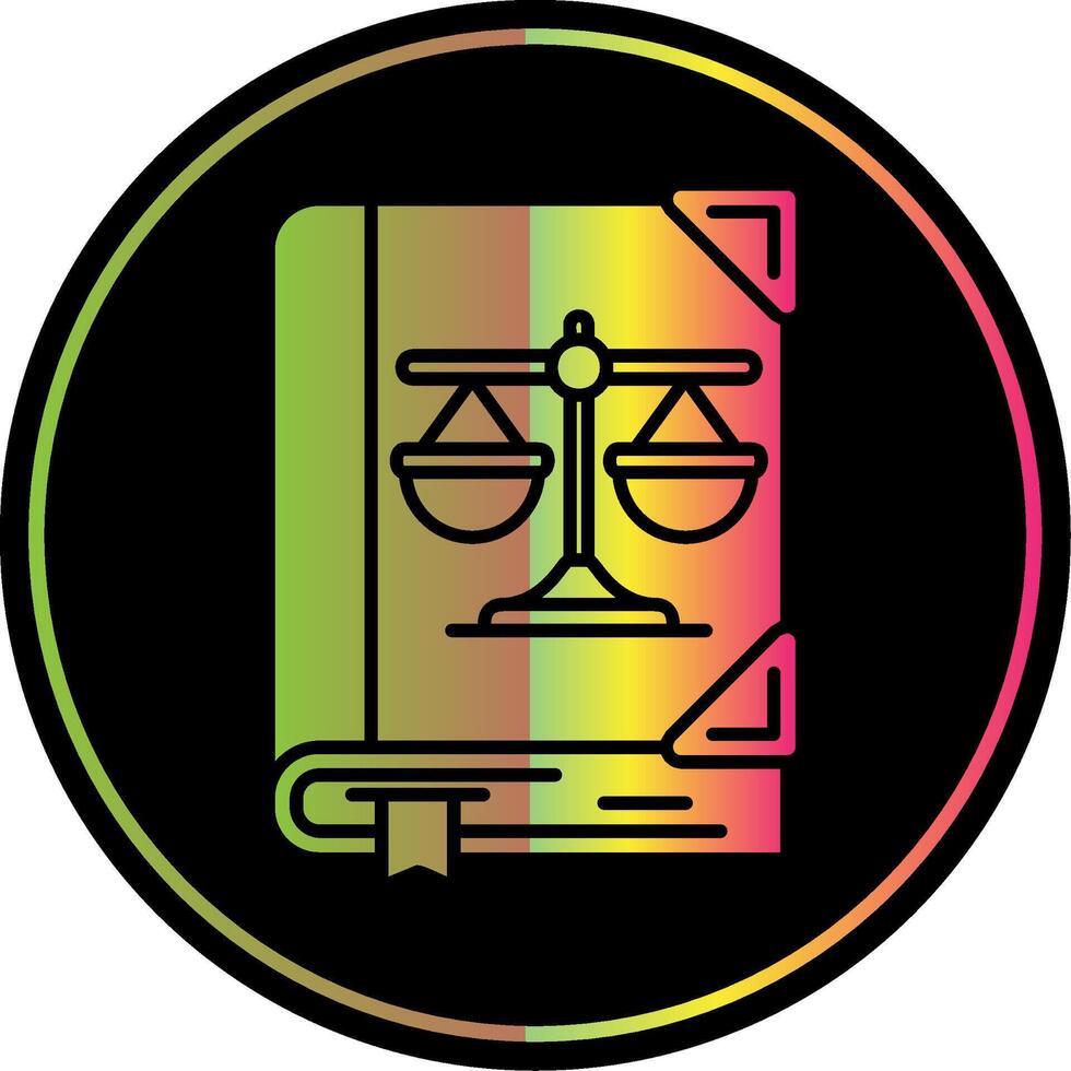 Law Glyph Due Color Icon vector
