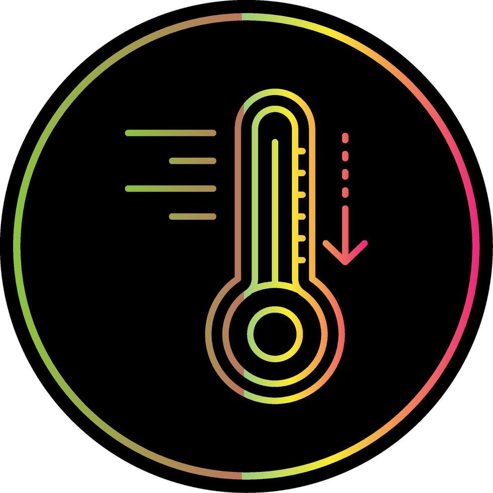 Cold Line Gradient Due Color Icon vector