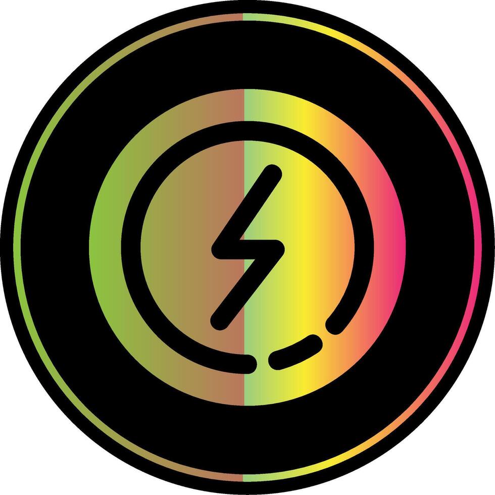 Flash Glyph Due Color Icon vector