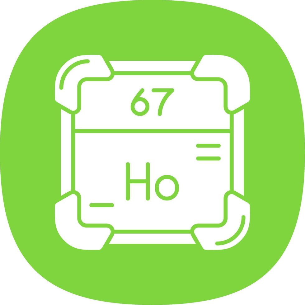 Holmium Glyph Curve Icon vector