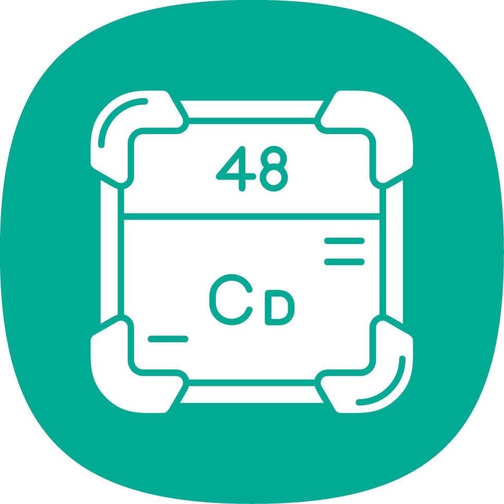 Cadmium Glyph Curve Icon vector