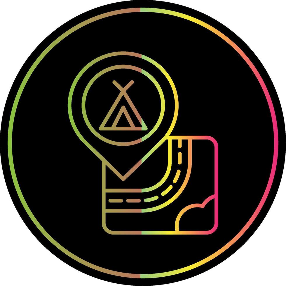 Caming Line Gradient Due Color Icon vector