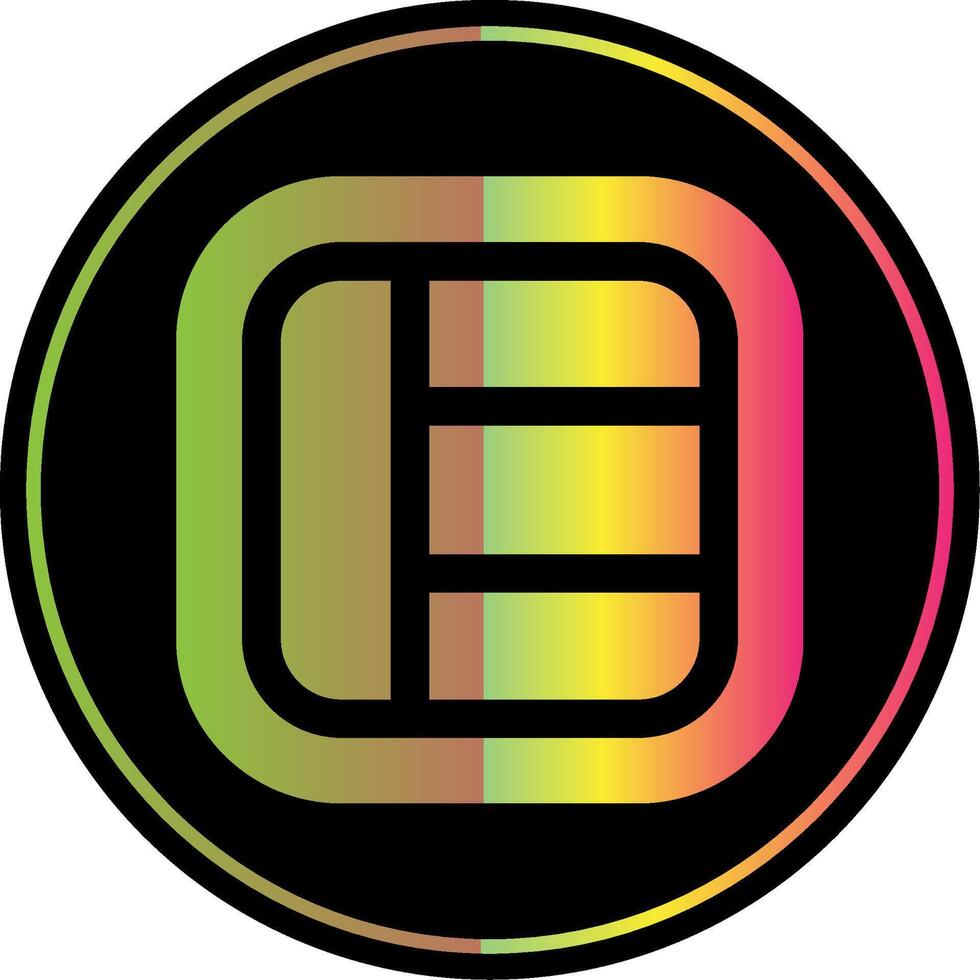 Layout Glyph Due Color Icon vector
