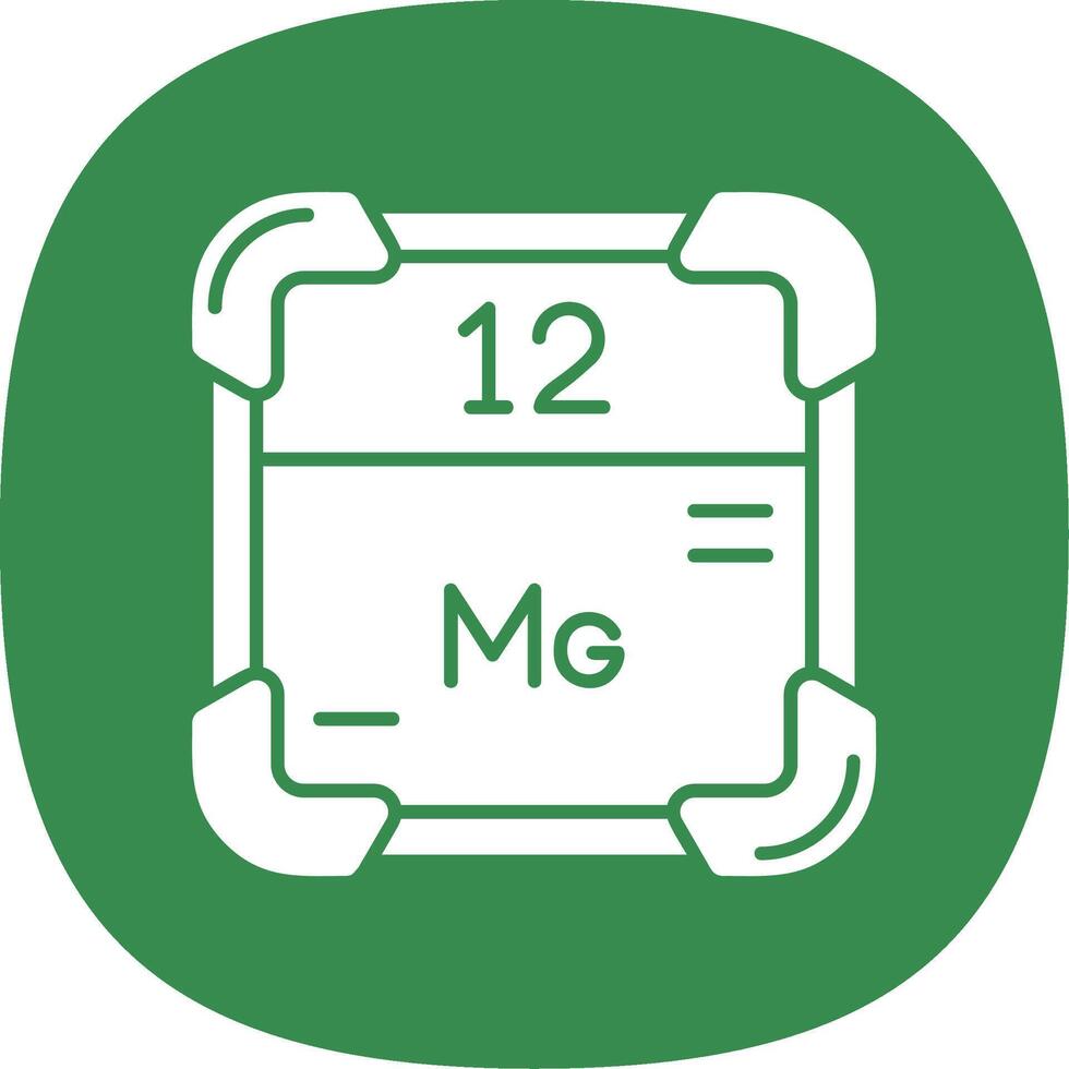 Magnesium Glyph Curve Icon vector