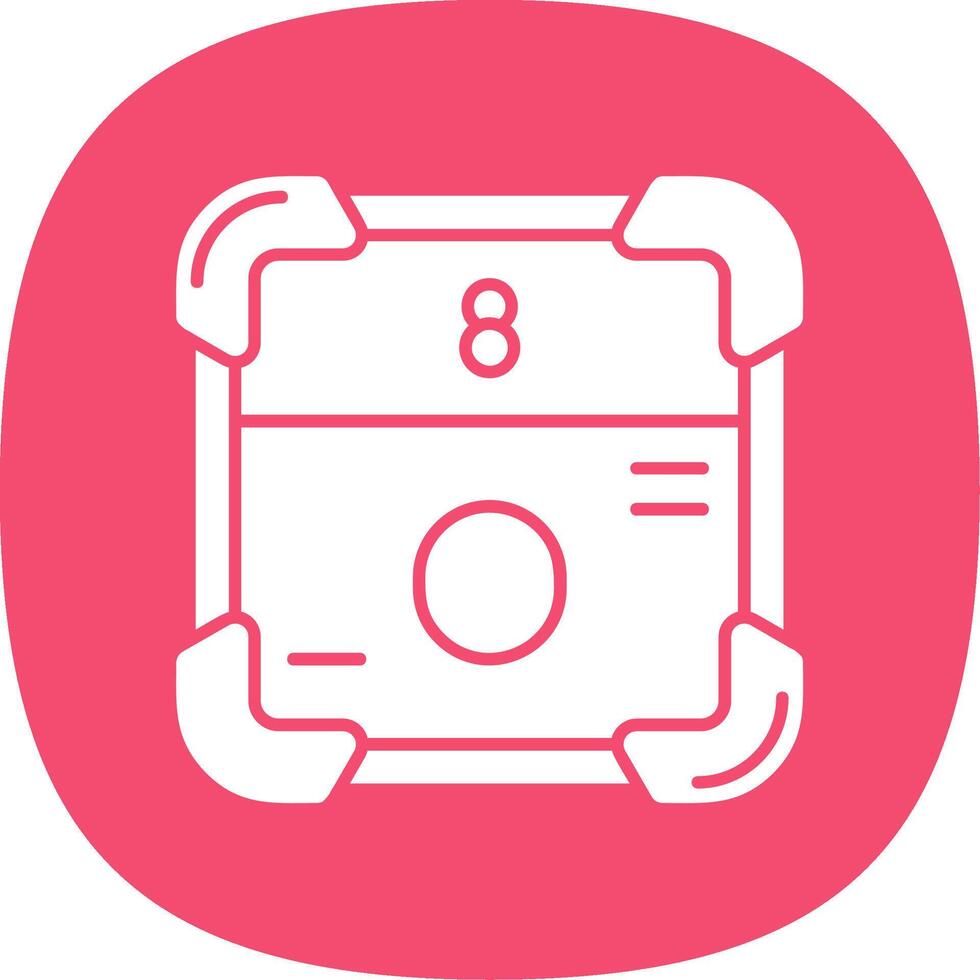 Oxygen Glyph Curve Icon vector