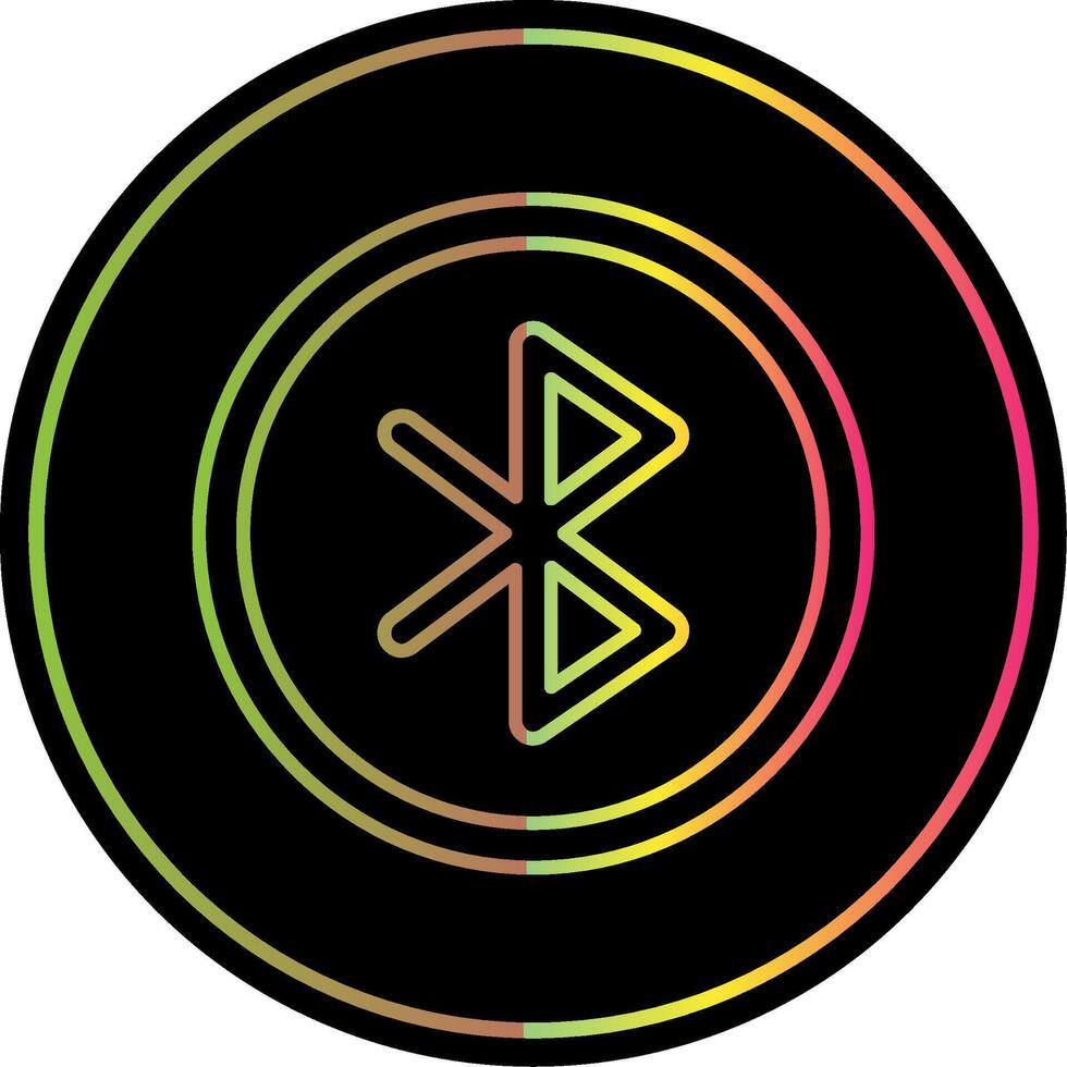 Bluetooth Line Gradient Due Color Icon vector