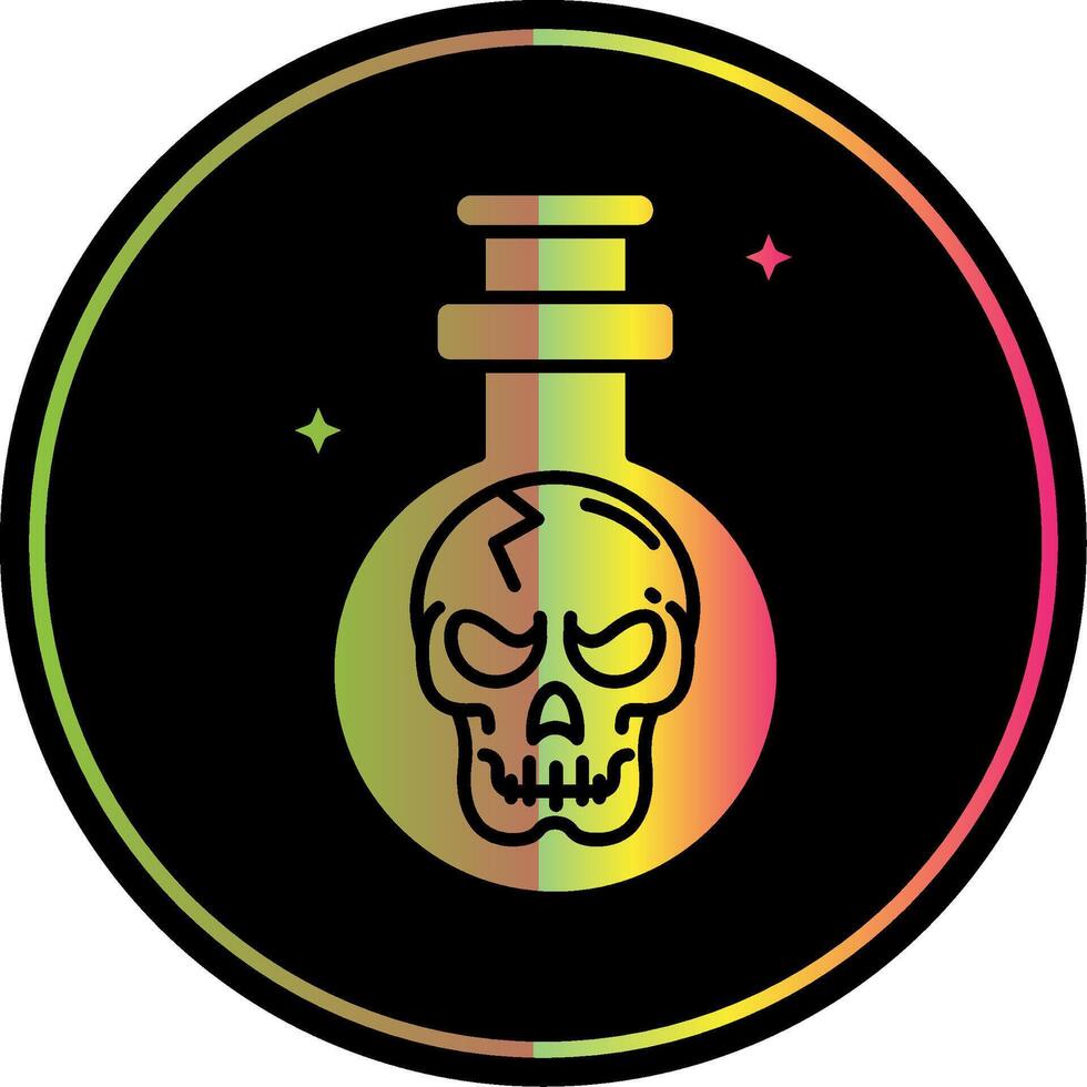 Potion Glyph Due Color Icon vector