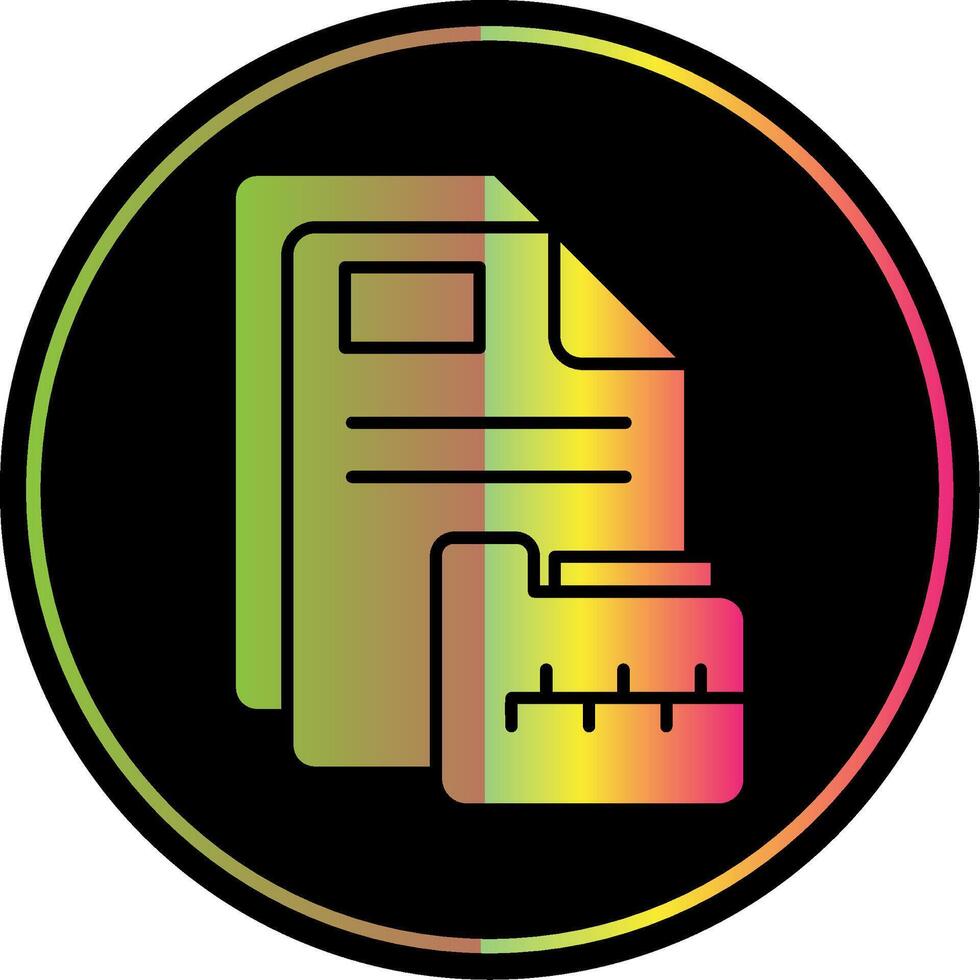 Archive Glyph Due Color Icon vector