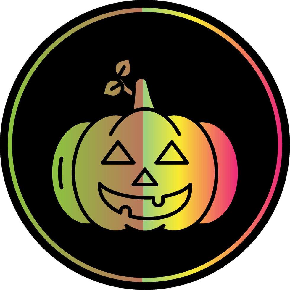 Pumpkin Glyph Due Color Icon vector