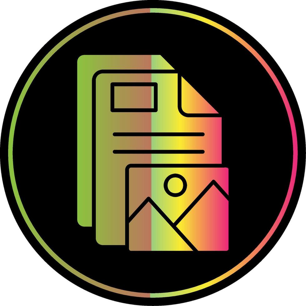 Image Glyph Due Color Icon vector
