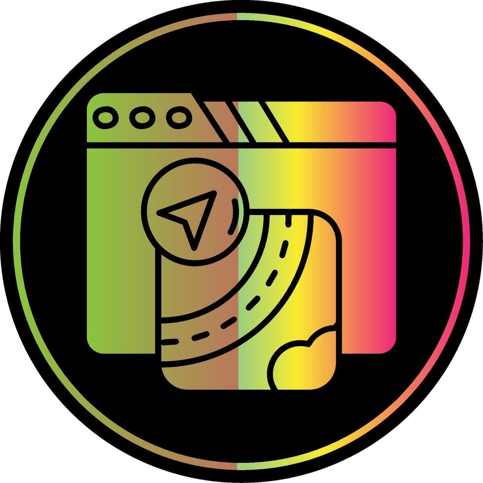 Gpu Glyph Due Color Icon vector