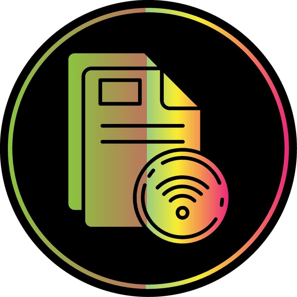 Wifi Glyph Due Color Icon vector