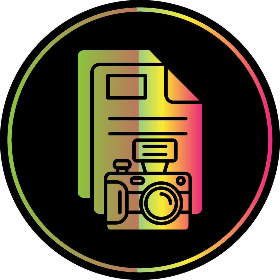 Picture Glyph Due Color Icon vector