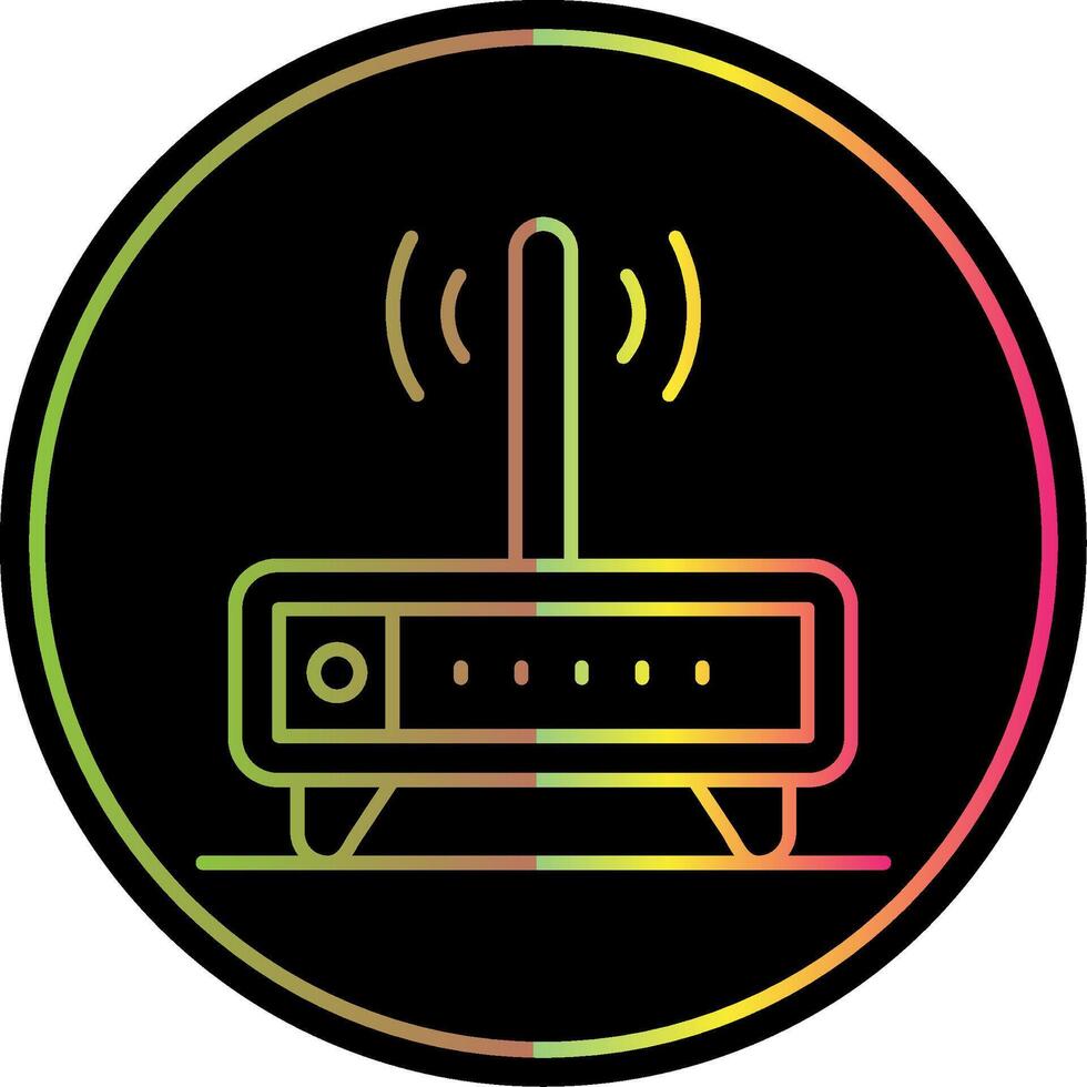 Modem Line Gradient Due Color Icon vector