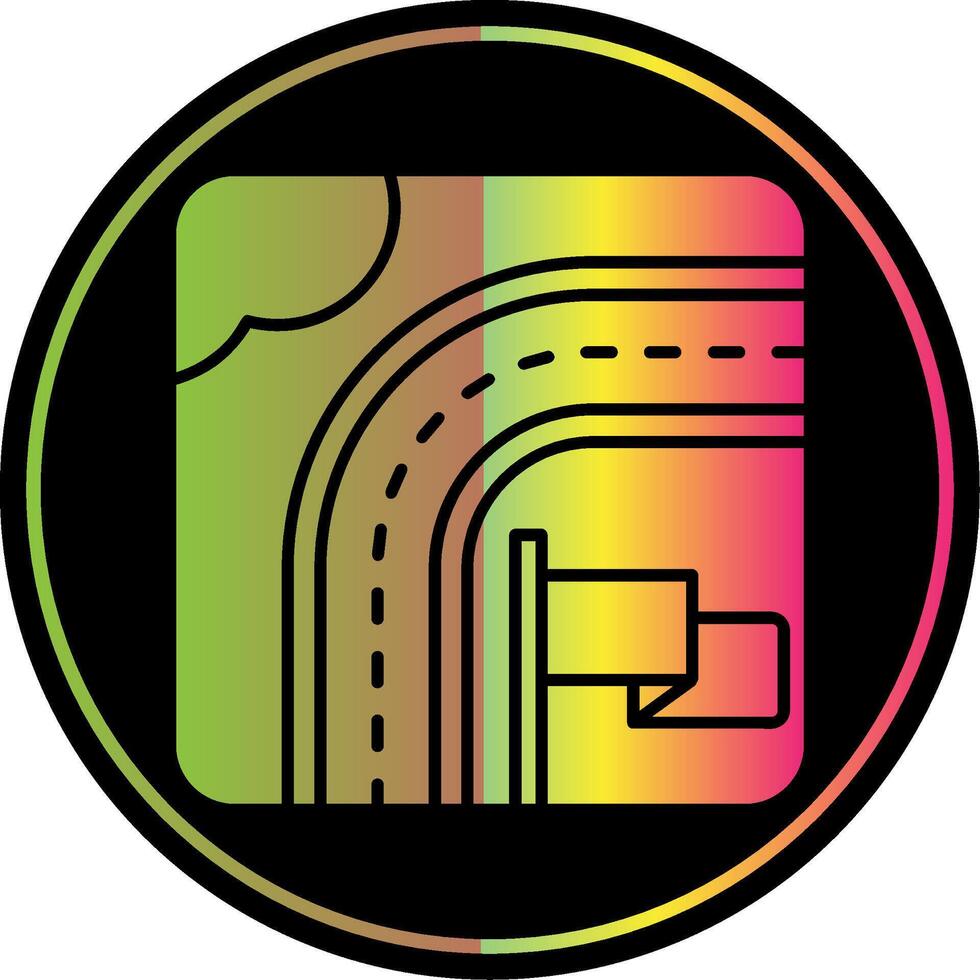 Destination Glyph Due Color Icon vector