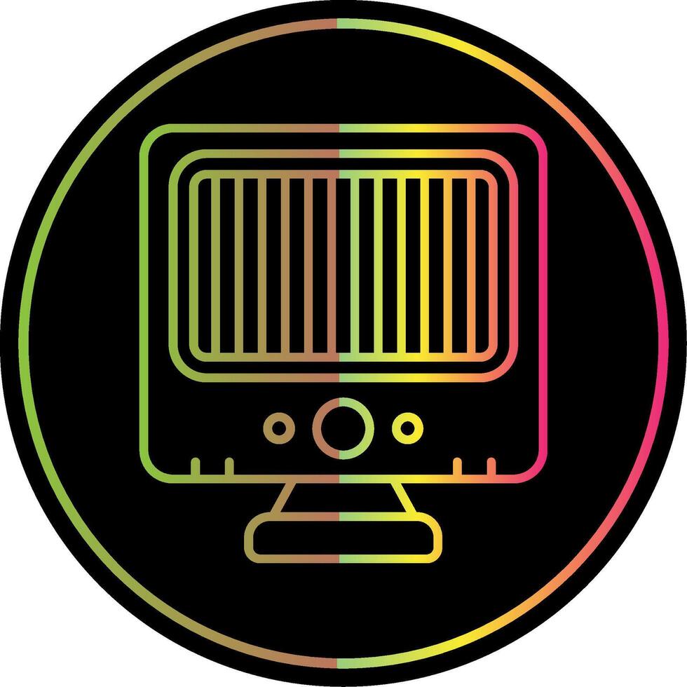 Heater Line Gradient Due Color Icon vector