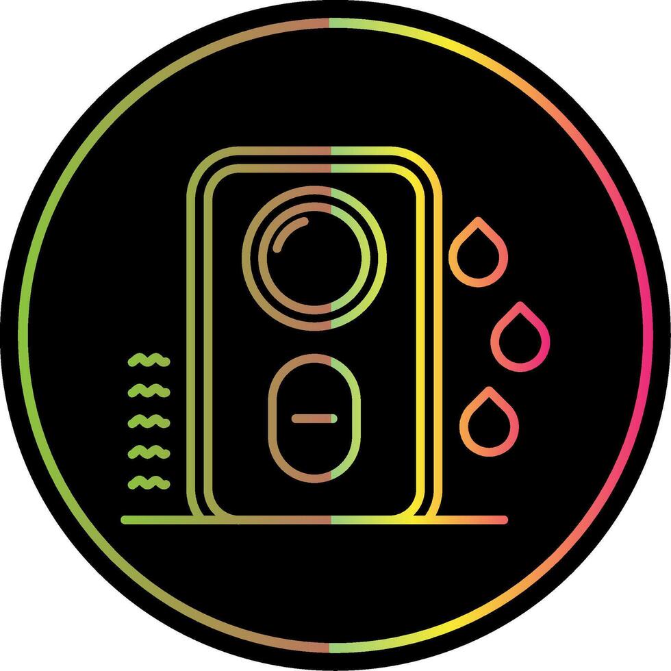 Humidifier Line Gradient Due Color Icon vector