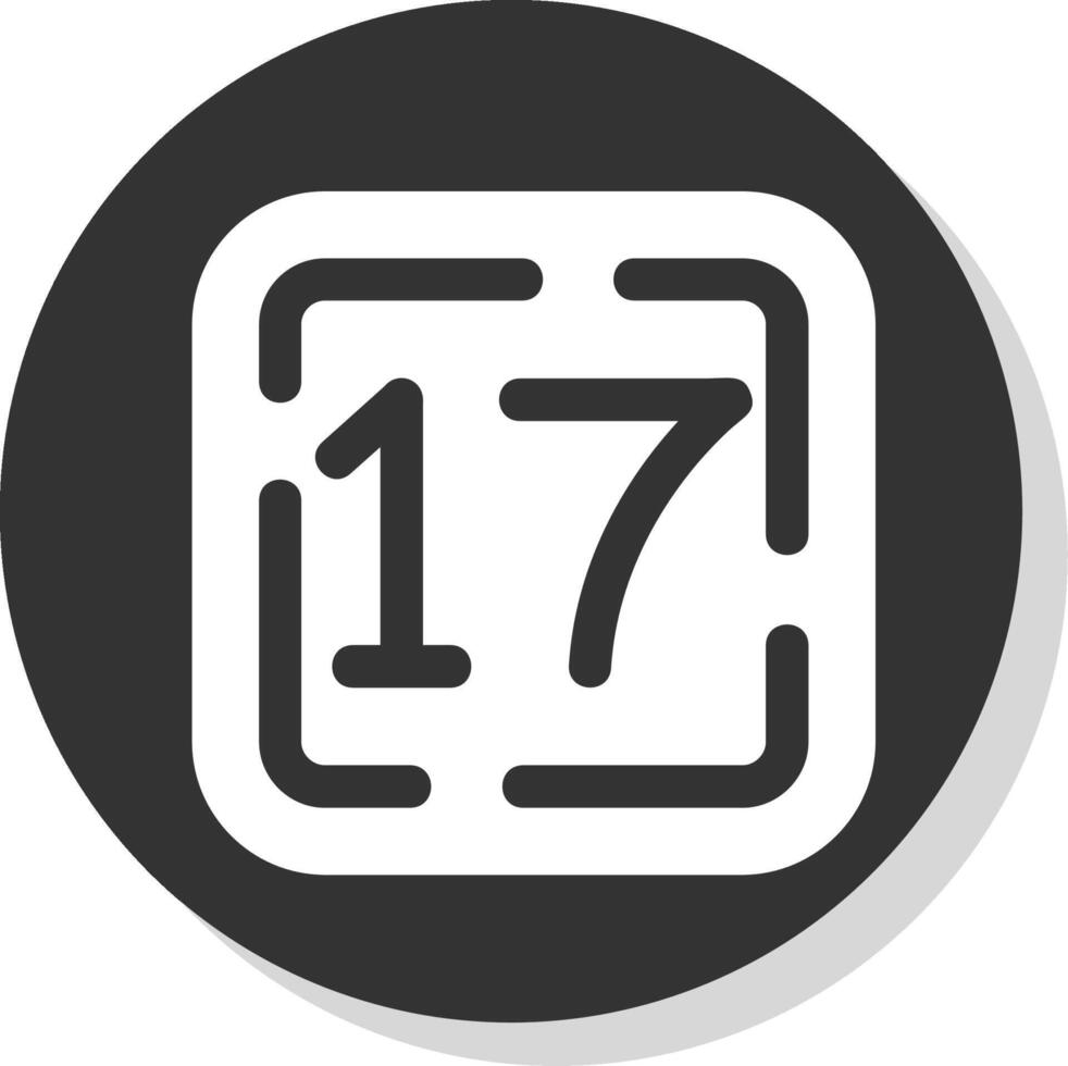 ⍨⃝ * Seventeen Glyph Grey Circle Icon 41689187 Vector Art at Vecteezy