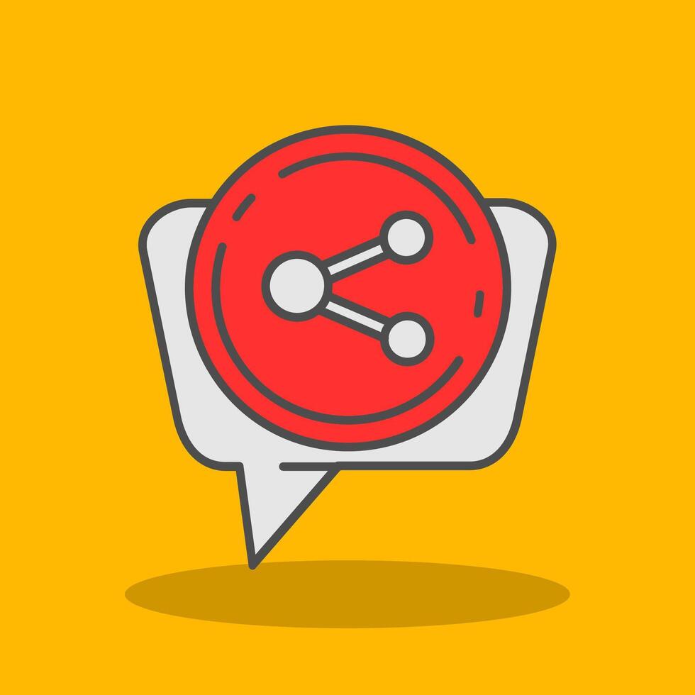 Share Filled Shadow Icon vector