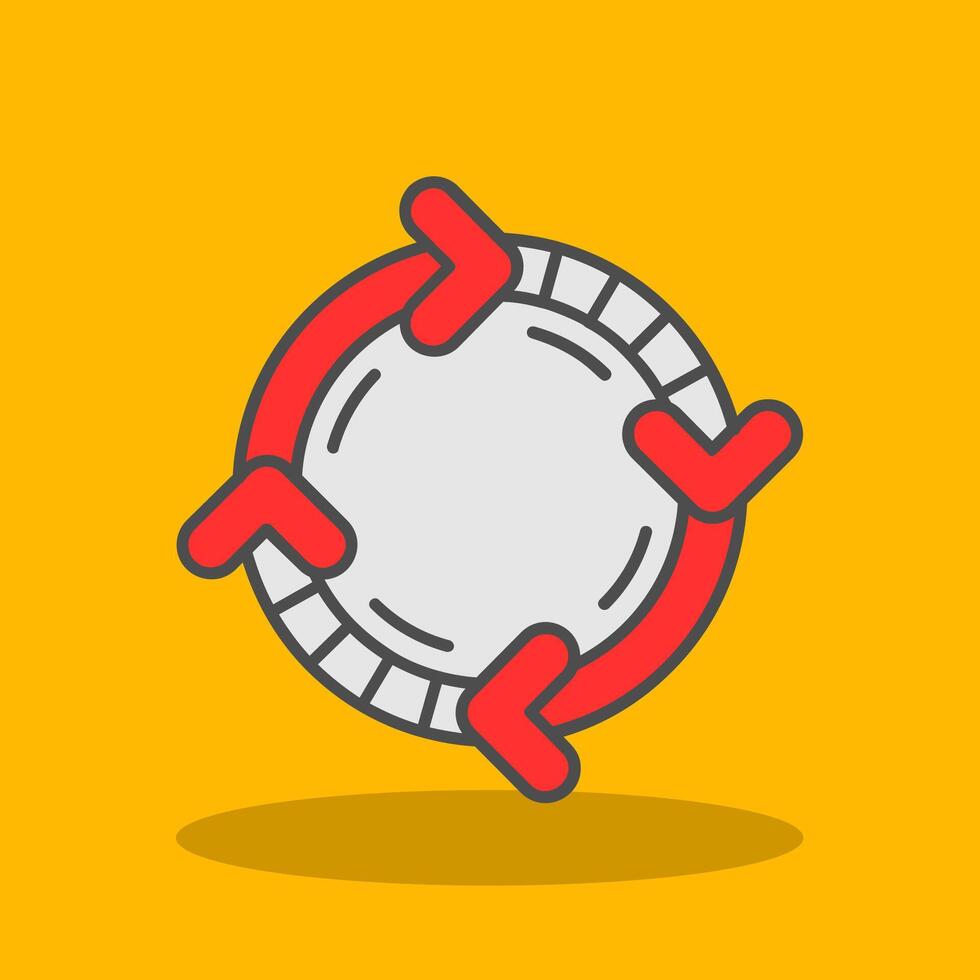 Diagram Filled Shadow Icon vector