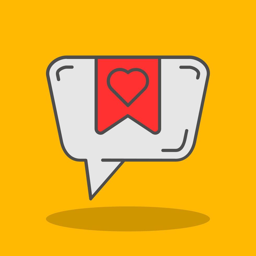 Favourite Filled Shadow Icon vector