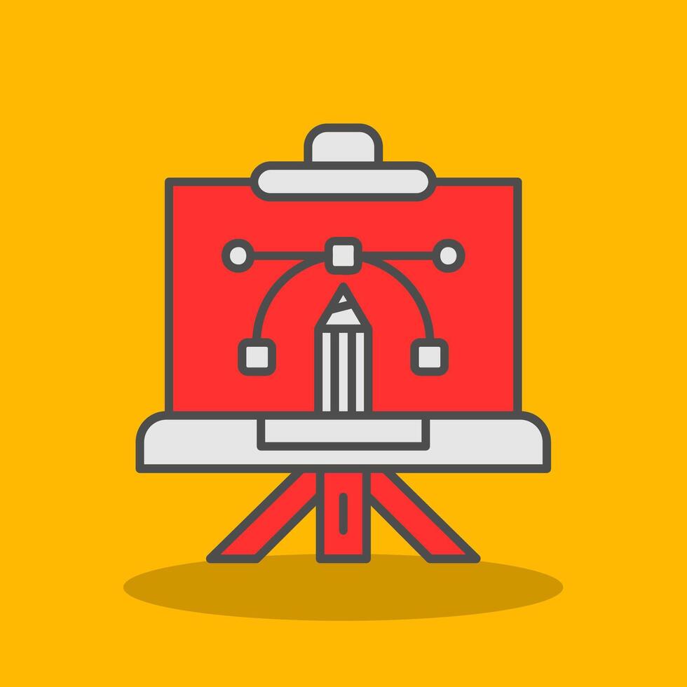 Canvas Filled Shadow Icon vector