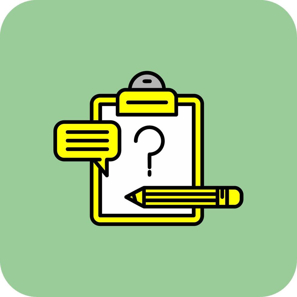 Briefing Filled Yellow Icon vector
