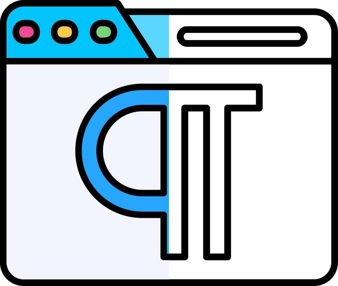 Paragraph Filled Half Cut Icon vector