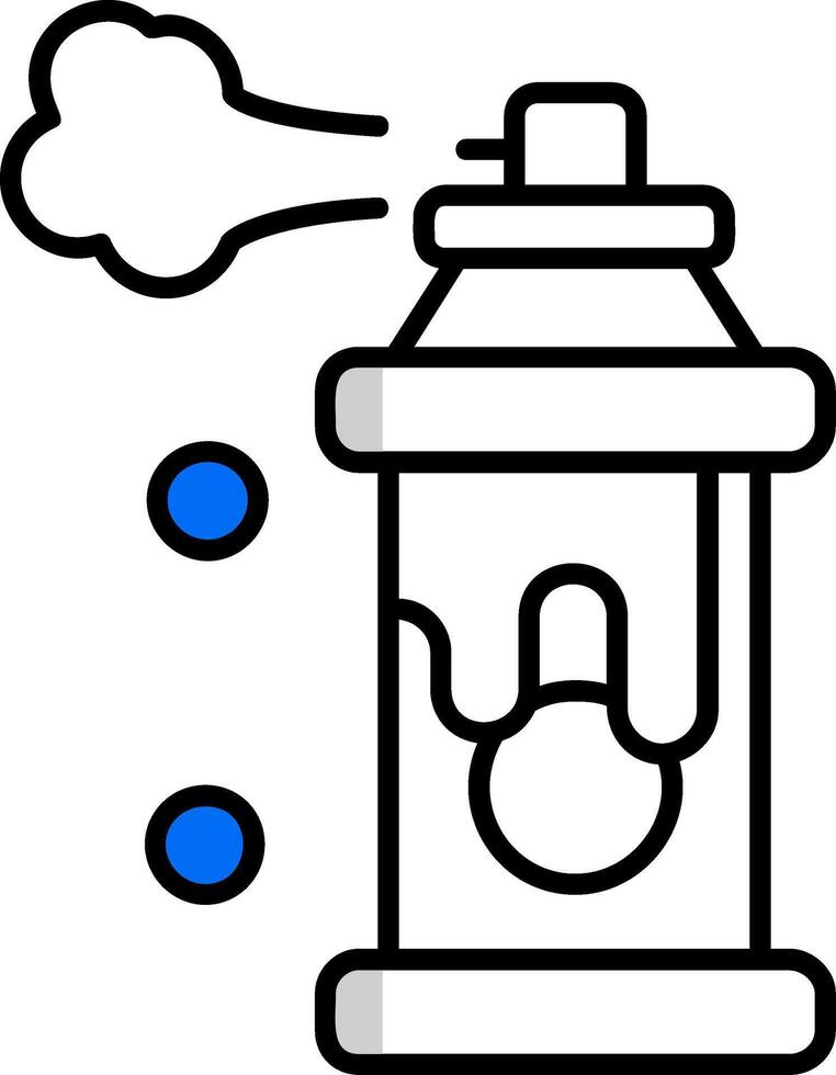 Spray Filled Half Cut Icon vector