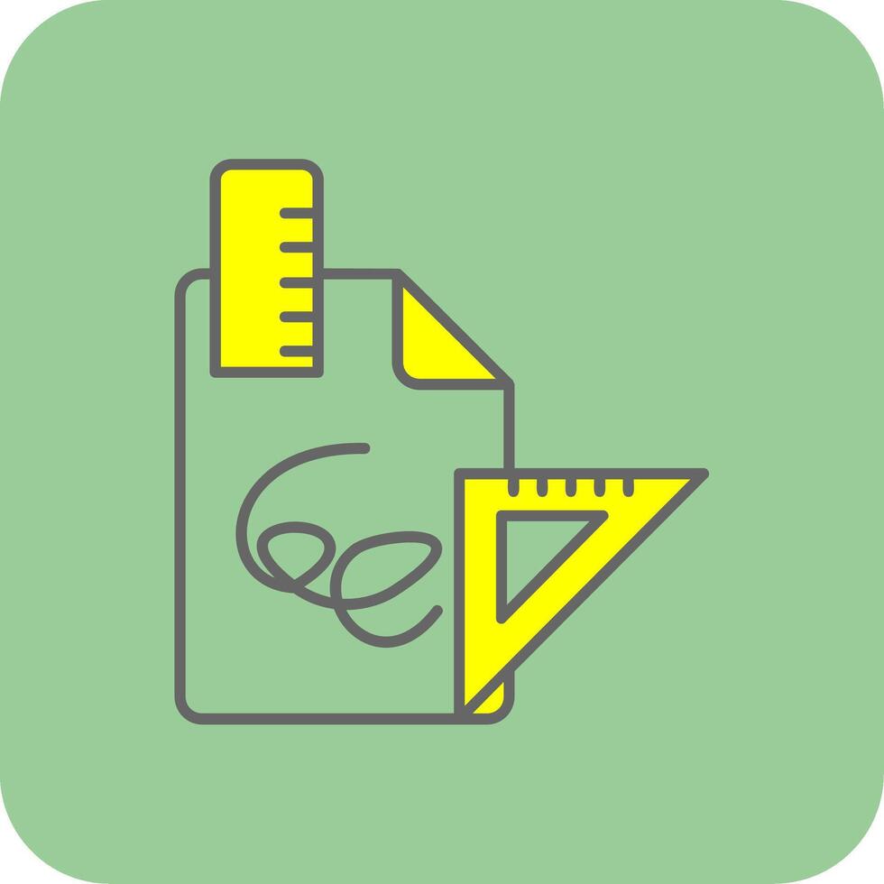 Drafts Filled Yellow Icon vector