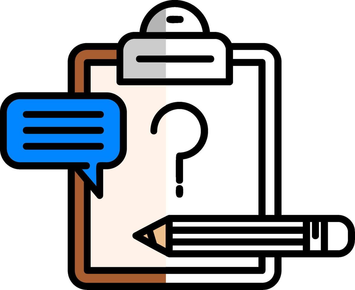 Briefing Filled Half Cut Icon vector
