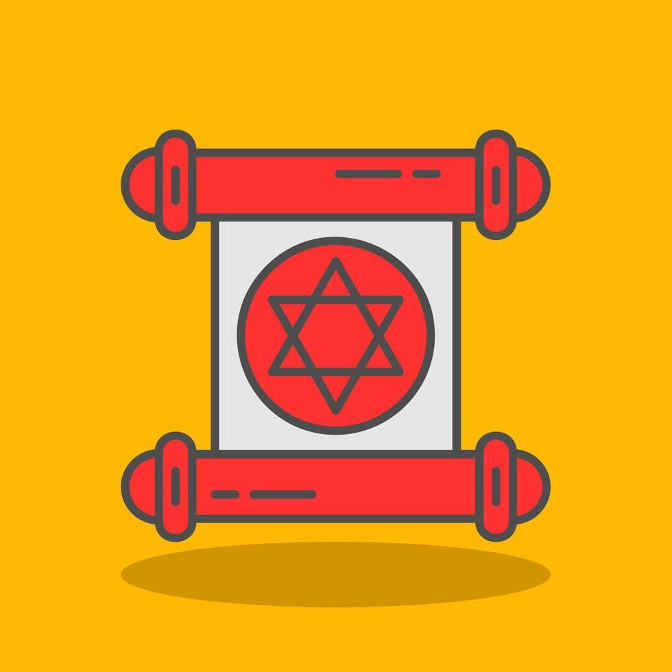 Papyrus Filled Shadow Icon vector