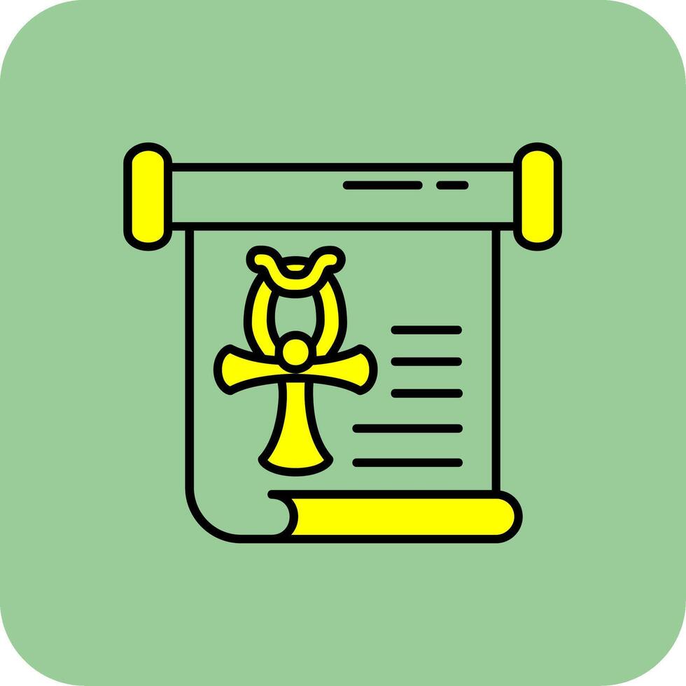 History Filled Yellow Icon vector