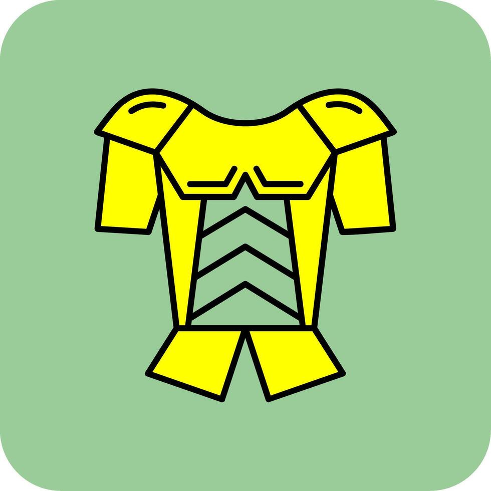 Armor Filled Yellow Icon vector
