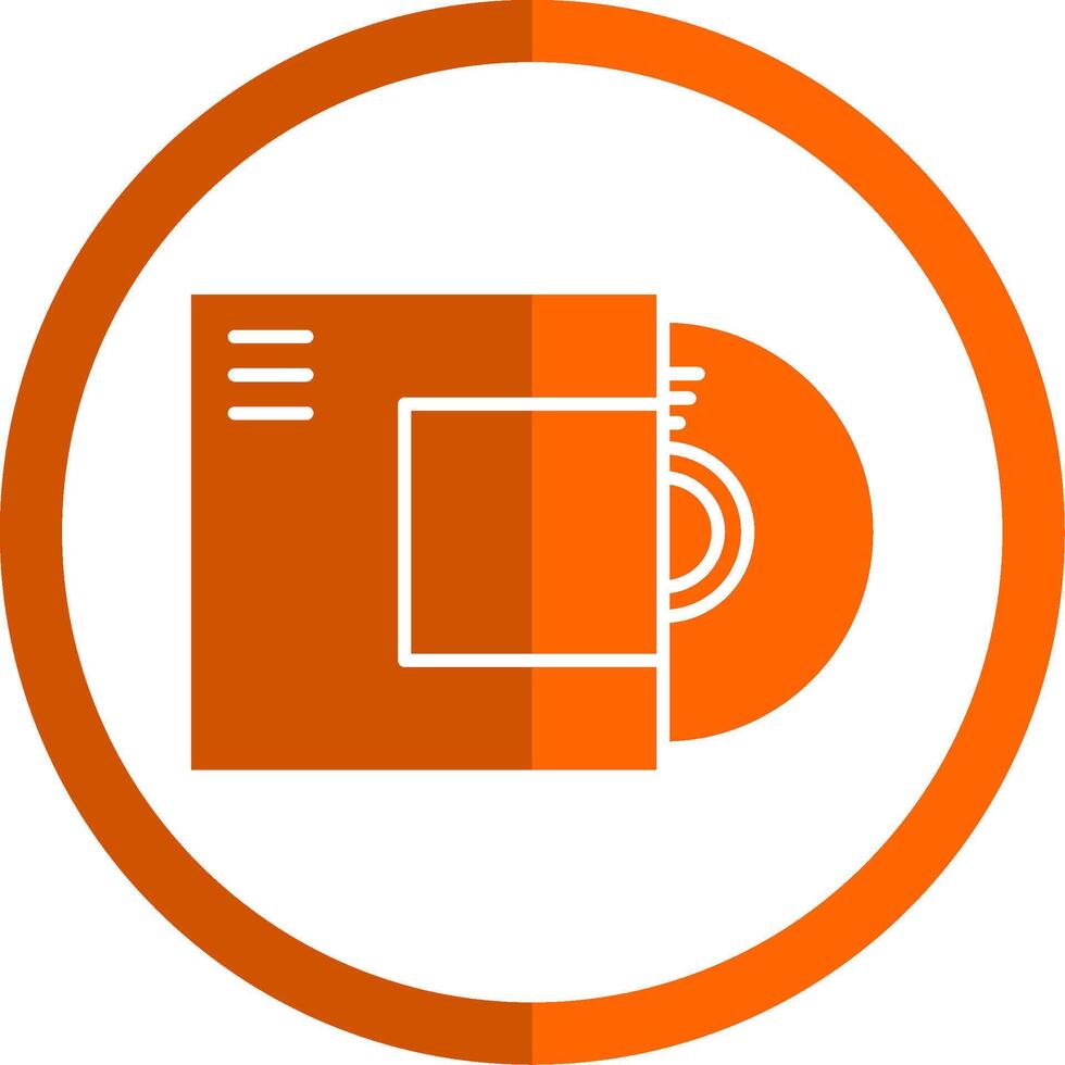 Dto glifo naranja circulo icono vector