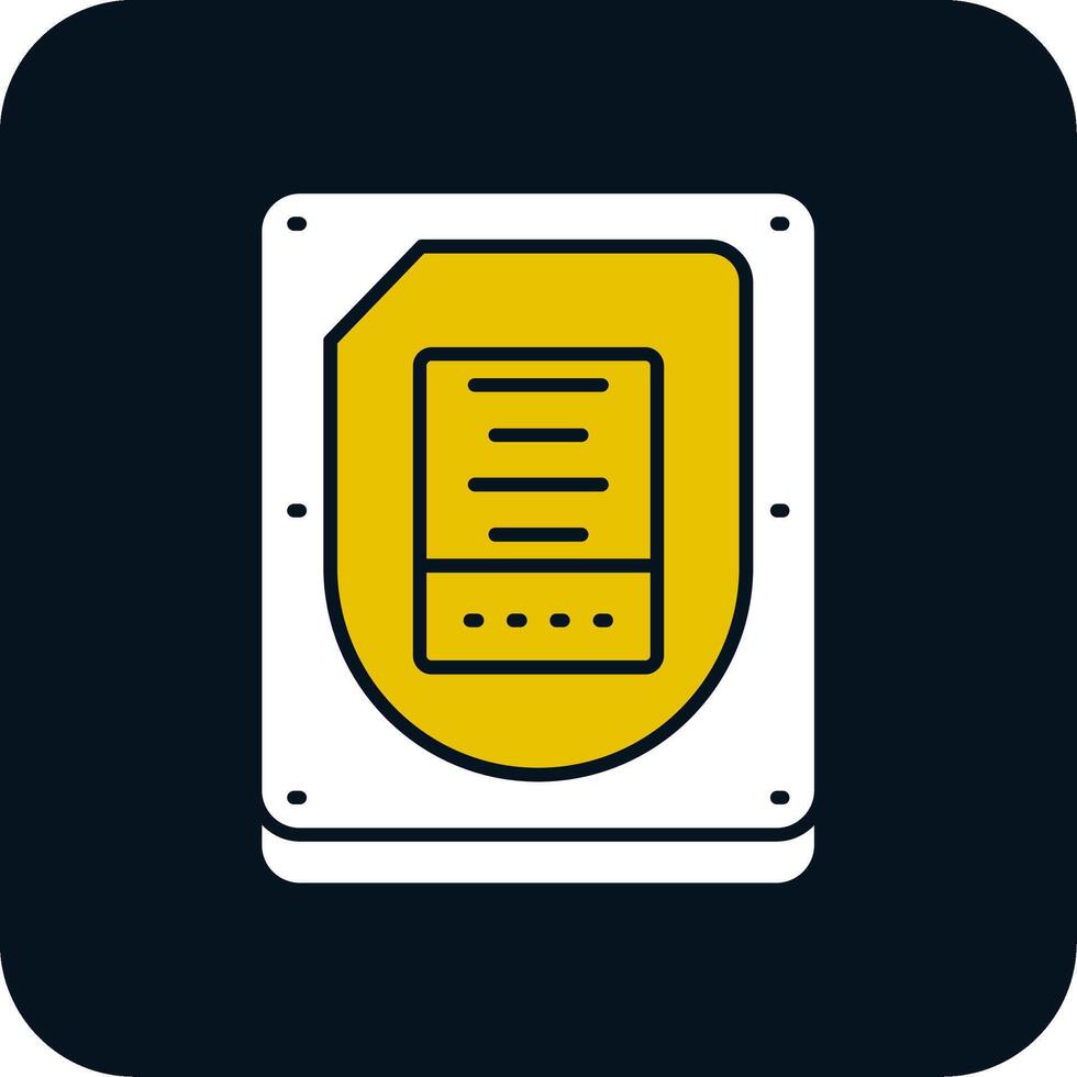 Disk Glyph Two Color Icon vector