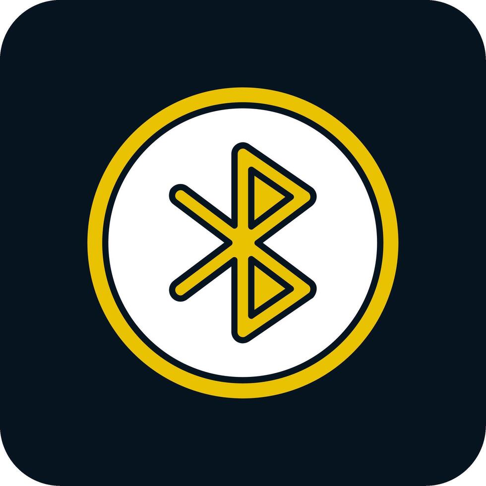 Bluetooth Glyph Two Color Icon vector